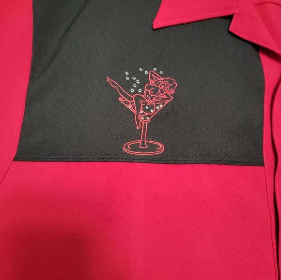 Classic 50's style Bowling button down by Chochie Casuals - Picture 5 of 6